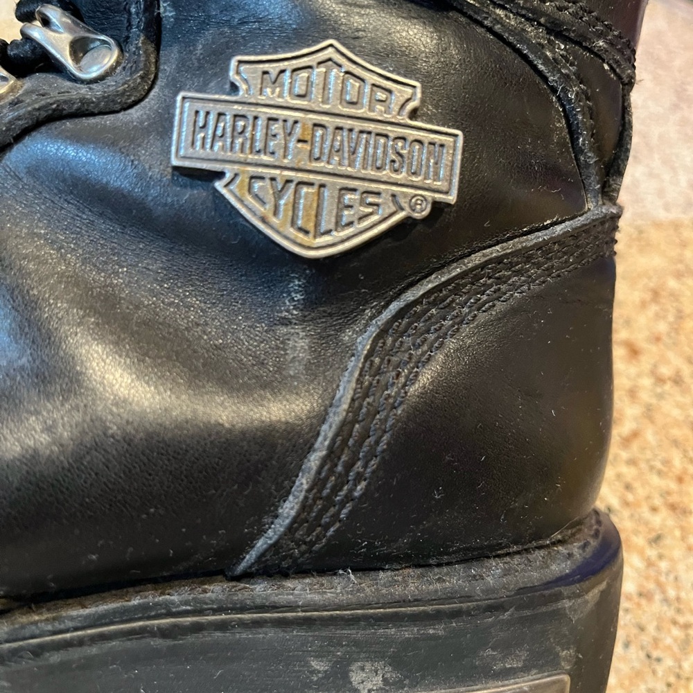 Harley-Davidson Stealth Riding Motorcycle Black Leather Boots View 4